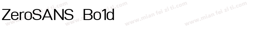 ZeroSANS Bo1d字体转换